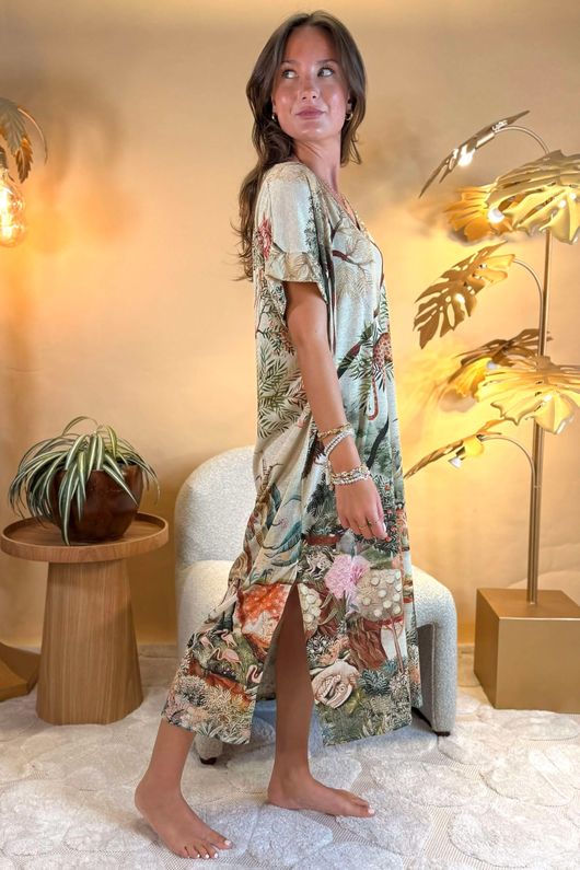 Made in Italy Roza T Shirt Dress Jungle Kingdom